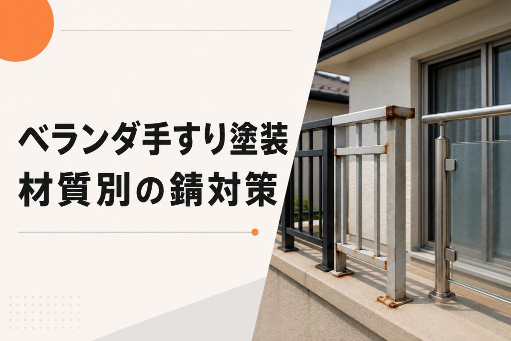 ベランダ手すり塗装の費用｜材質別の塗装可否と錆対策