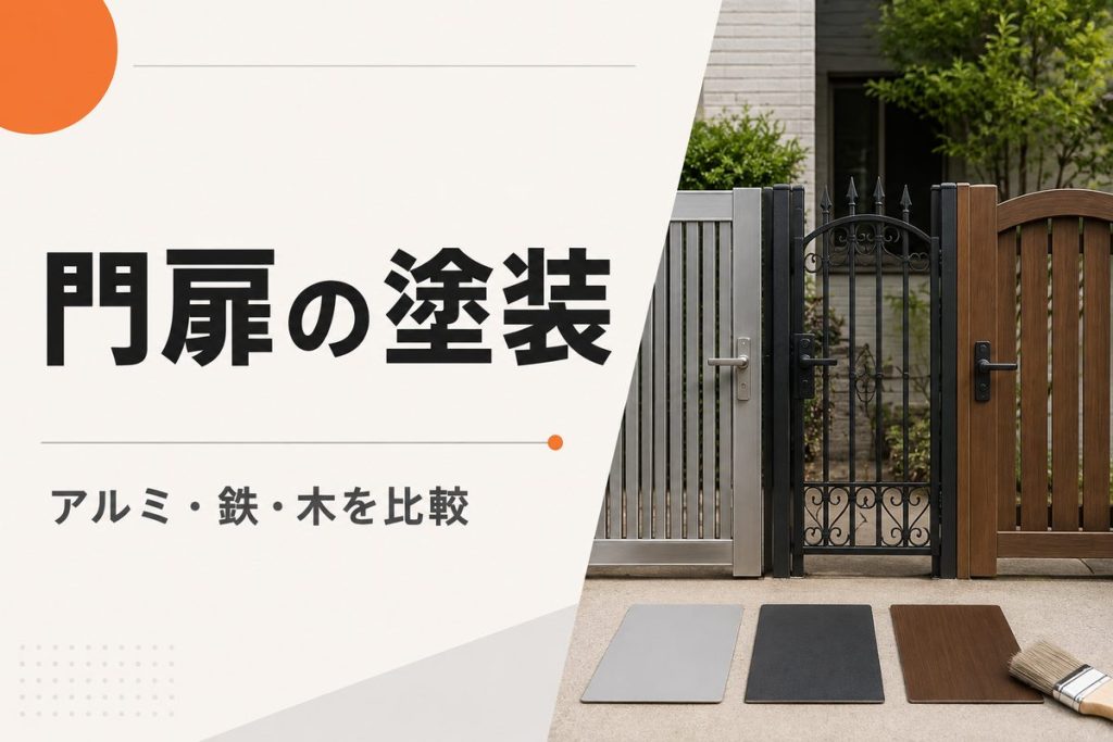門扉塗装の費用｜アルミ・鉄・木製の塗装可否