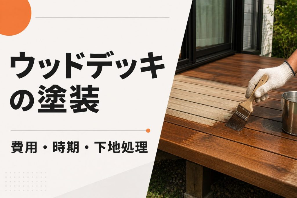 ウッドデッキ塗装の費用と時期｜塗料・下地処理の選び方