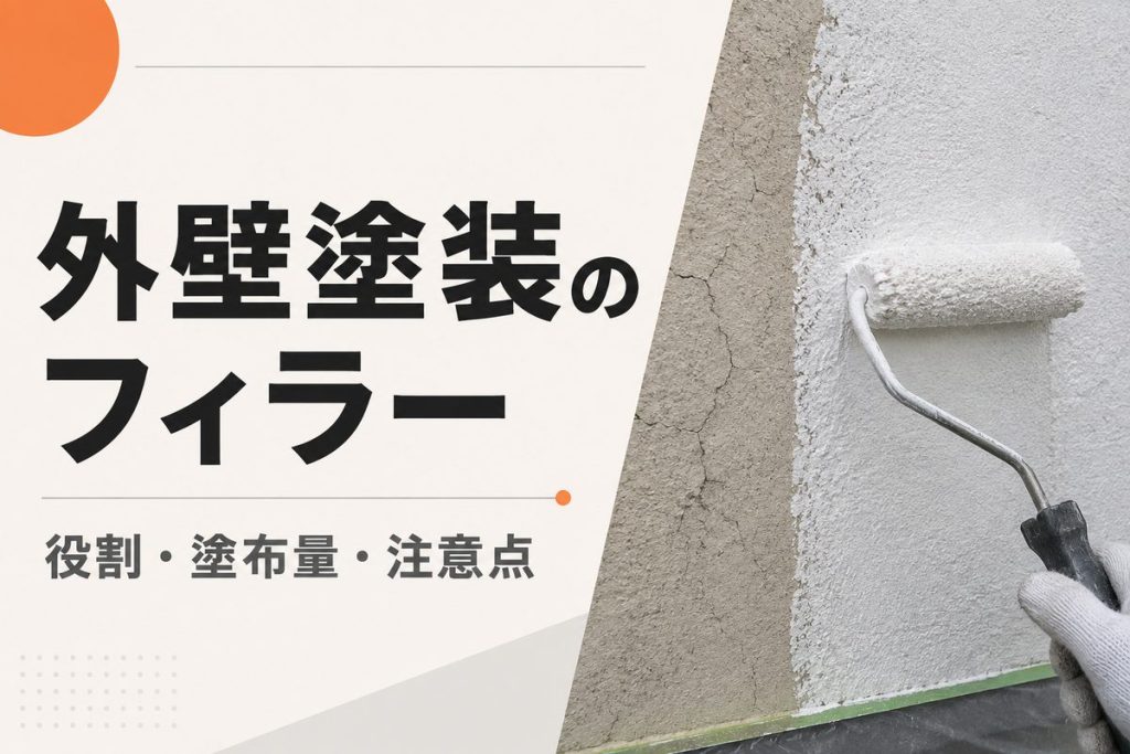 外壁塗装のフィラーとは？モルタル下地での役割と注意点