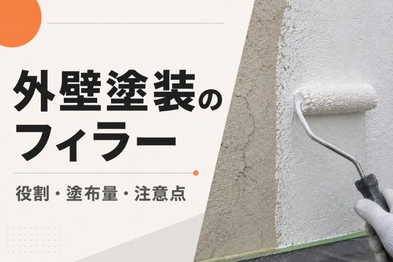 外壁塗装のフィラーとは？モルタル下地での役割と注意点