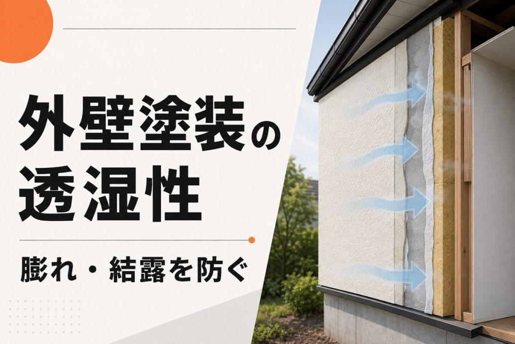 外壁塗装で透湿性が重要な理由｜膨れ・結露を防ぐ塗料選び
