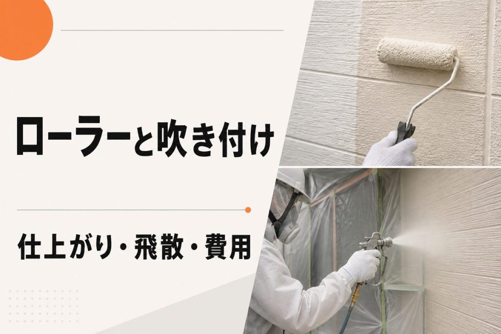 ローラー塗装と吹き付け塗装の違い｜仕上がり・飛散・費用