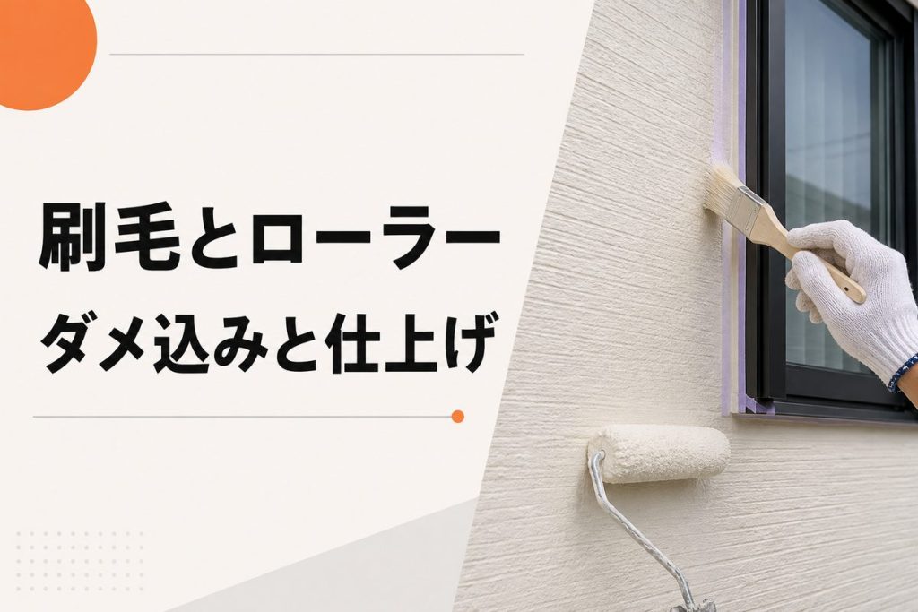 刷毛とローラーはどう使い分ける？外壁塗装のダメ込みと仕上げ