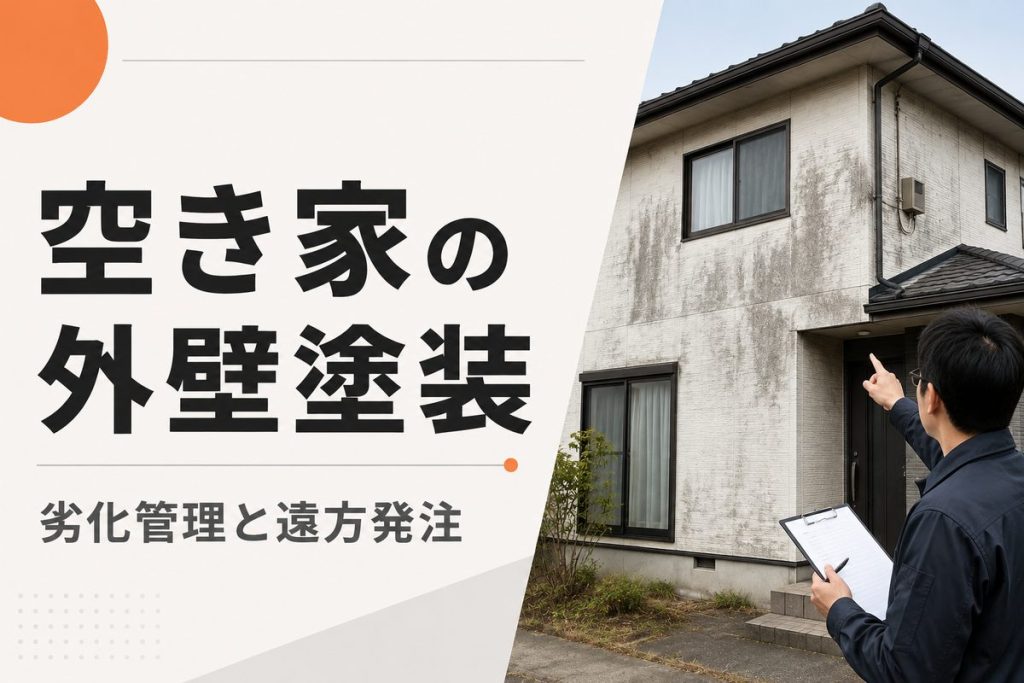 空き家の外壁塗装は必要？劣化管理・費用・遠方発注の注意点