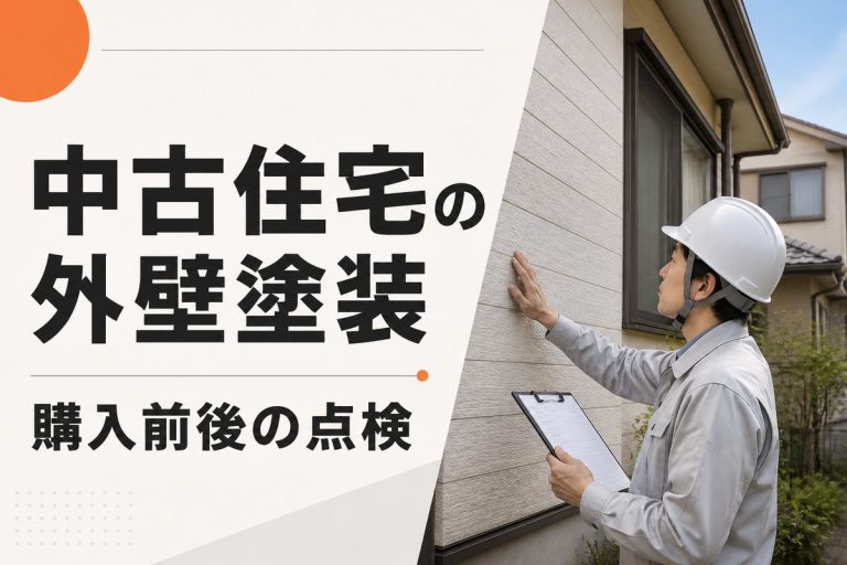 中古住宅の外壁塗装｜購入前後の点検と費用の見込み方
