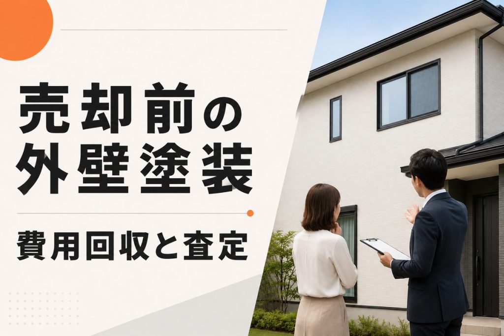 家の売却前に外壁塗装は必要？費用回収と査定の考え方