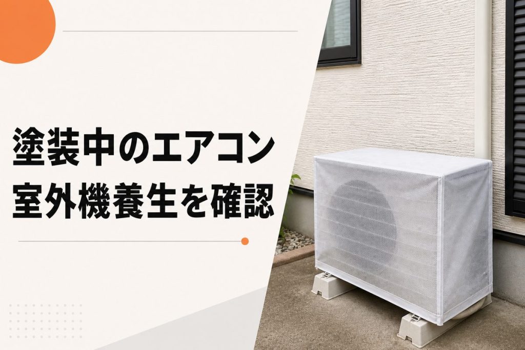 外壁塗装中にエアコンは使える？室外機養生と確認事項