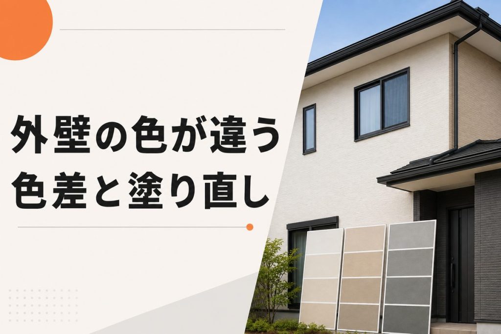 外壁塗装が見本と違うときの対応｜色差・艶・塗り直しの判断