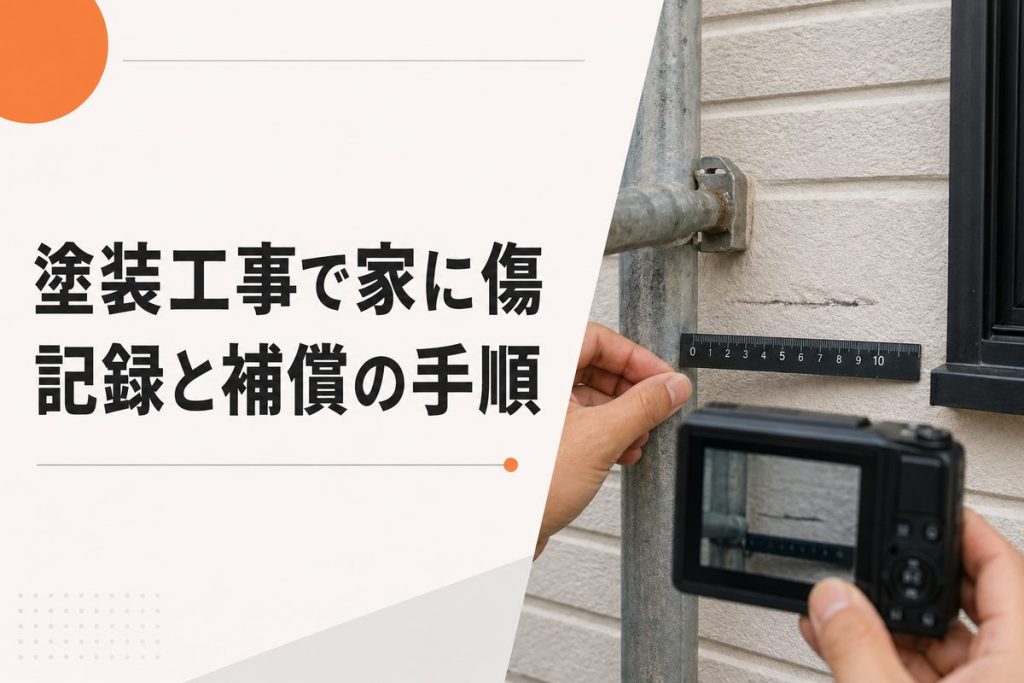 外壁塗装工事で家に傷が付いたら？確認・記録・補償の手順