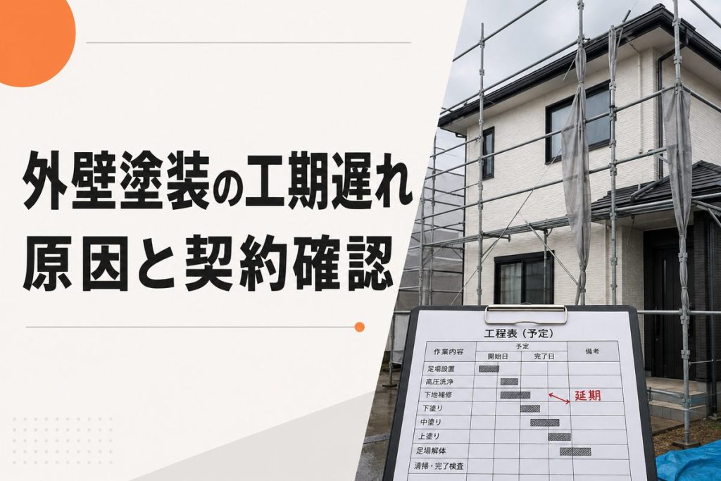 外壁塗装の工期が遅れる原因｜説明を求める項目と契約確認