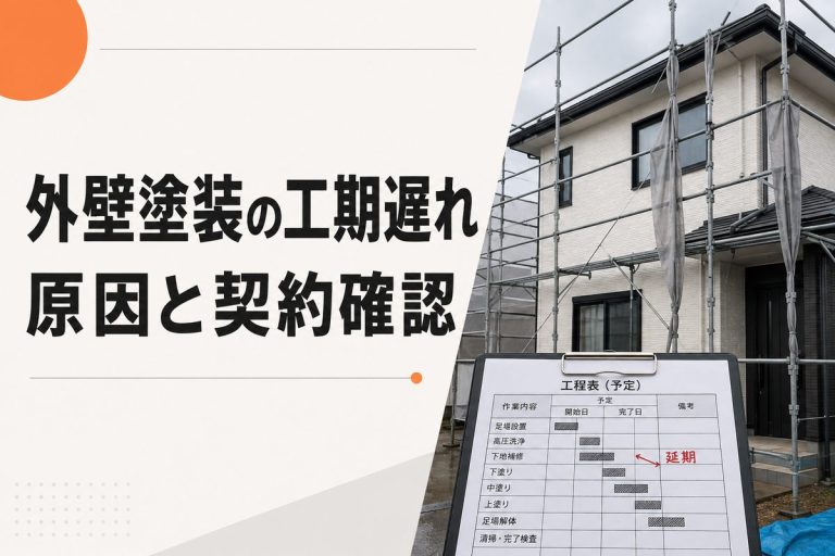 外壁塗装の工期が遅れる原因｜説明を求める項目と契約確認