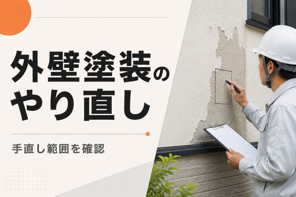 外壁塗装のやり直しを求められるケース｜手直し範囲と確認方法