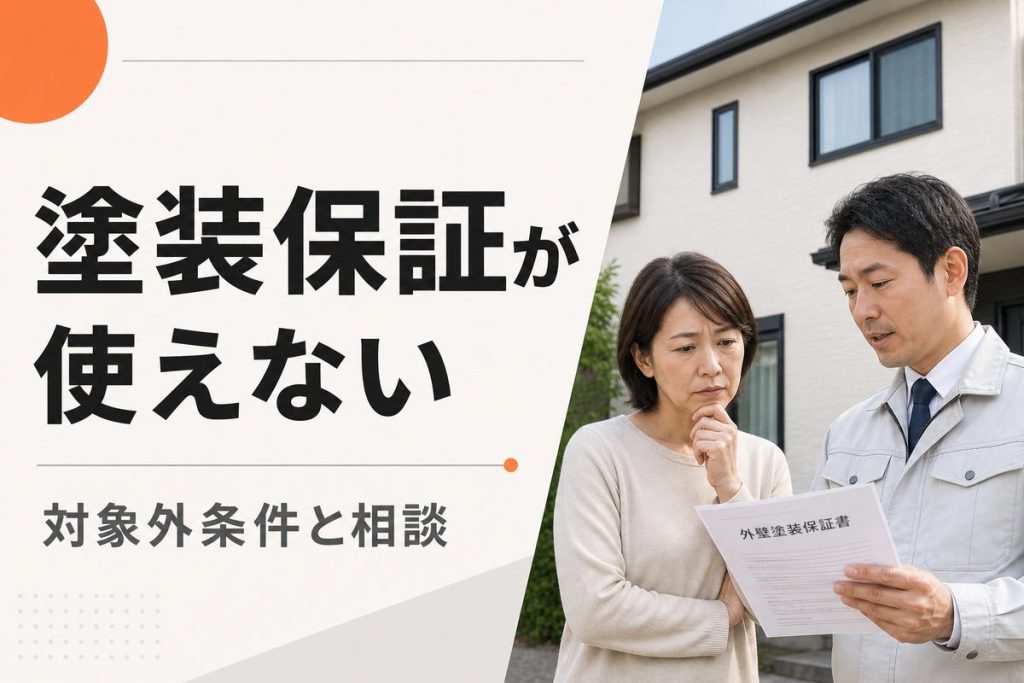 外壁塗装の保証が使えないのはなぜ？対象外条件と相談手順