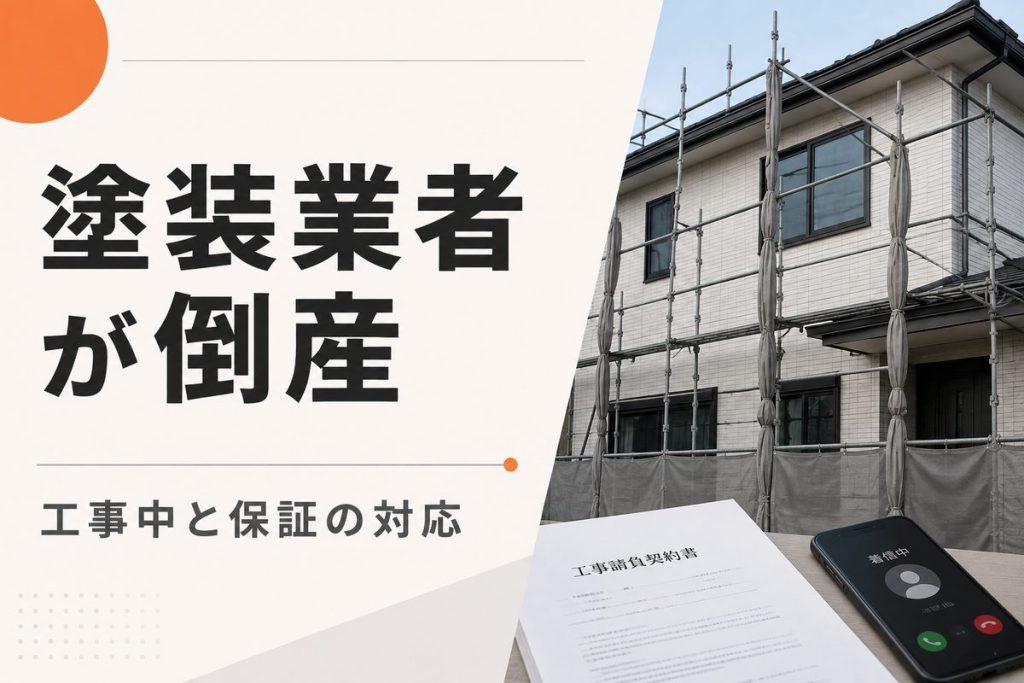 塗装業者が倒産したら？工事中・保証期間中に確認すること