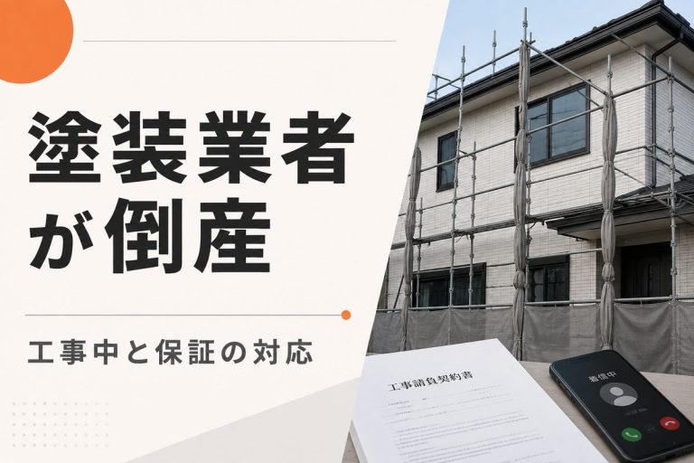 塗装業者が倒産したら？工事中・保証期間中に確認すること