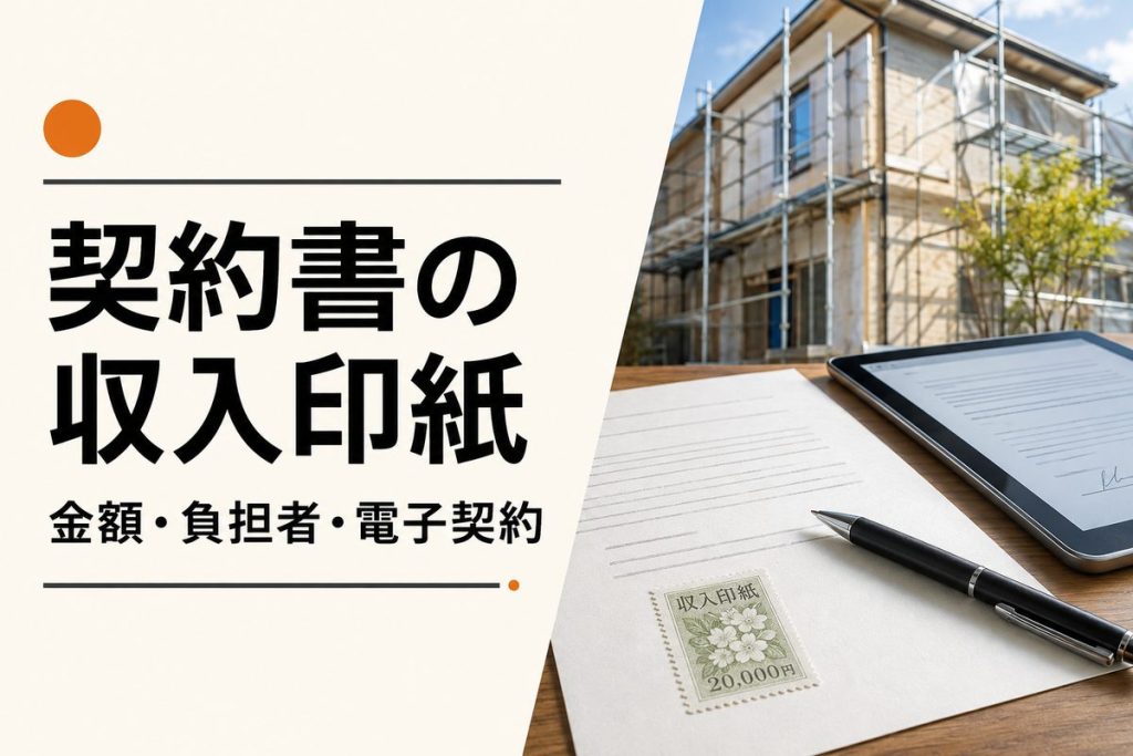 外壁塗装の契約書に収入印紙は必要？金額・負担者と電子契約
