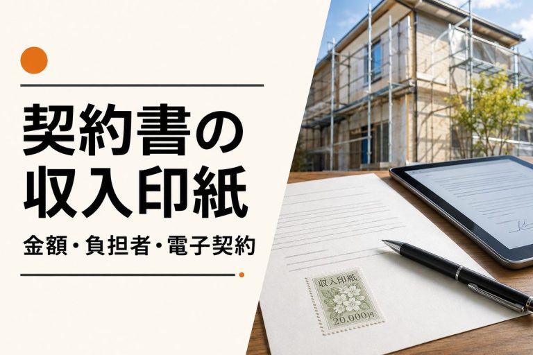 外壁塗装の契約書に収入印紙は必要？金額・負担者と電子契約
