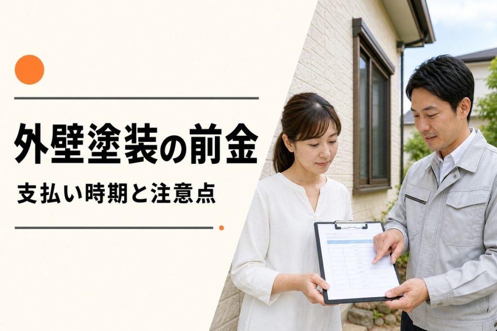 外壁塗装の前金はいくらまで？支払い時期と全額前払いの注意点