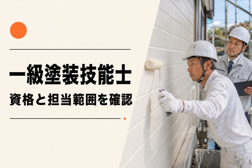 一級塗装技能士とは？外壁塗装の業者選びで確認すべき範囲