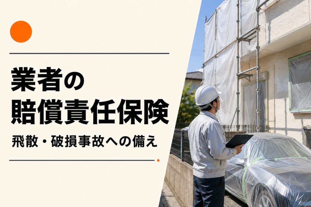 外壁塗装業者の賠償責任保険とは？飛散・破損事故への備え