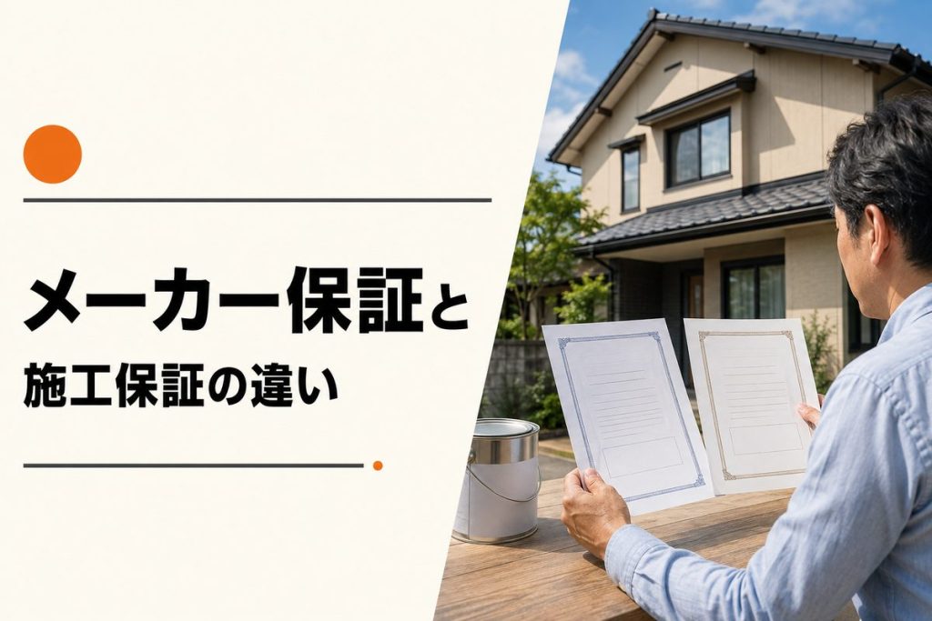 塗料メーカー保証と施工保証の違い｜対象・期間・請求先を比較
