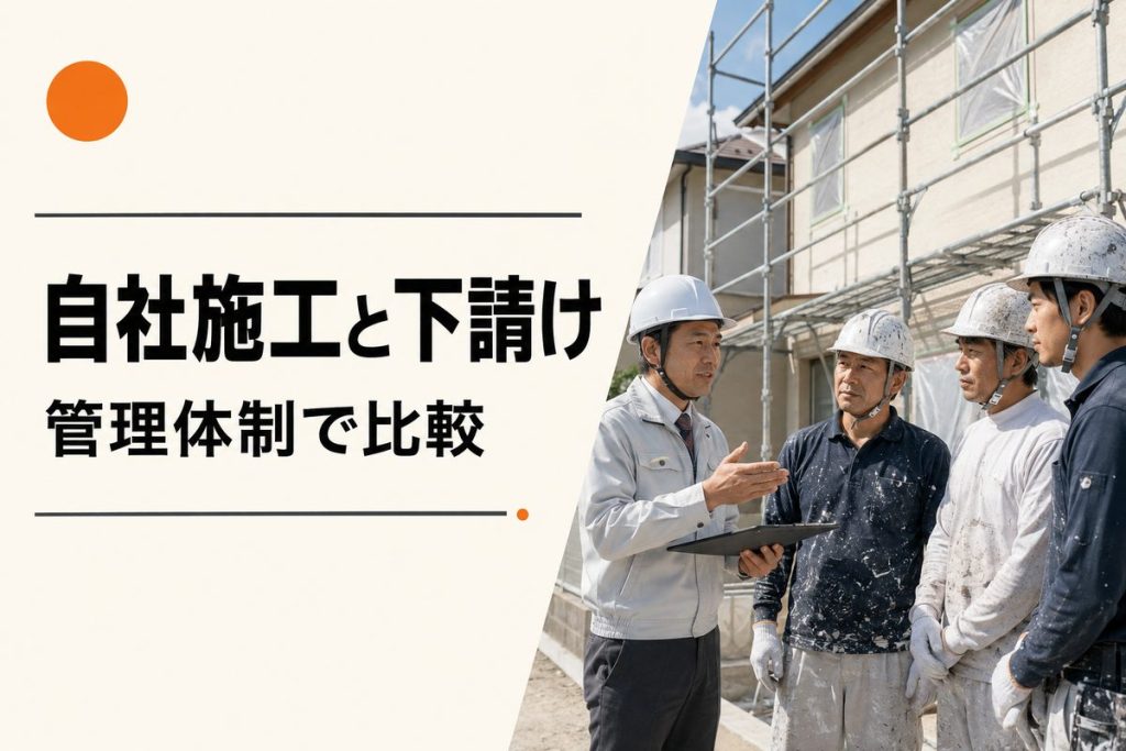 外壁塗装は自社施工と下請けのどちらがよい？確認すべき管理体制