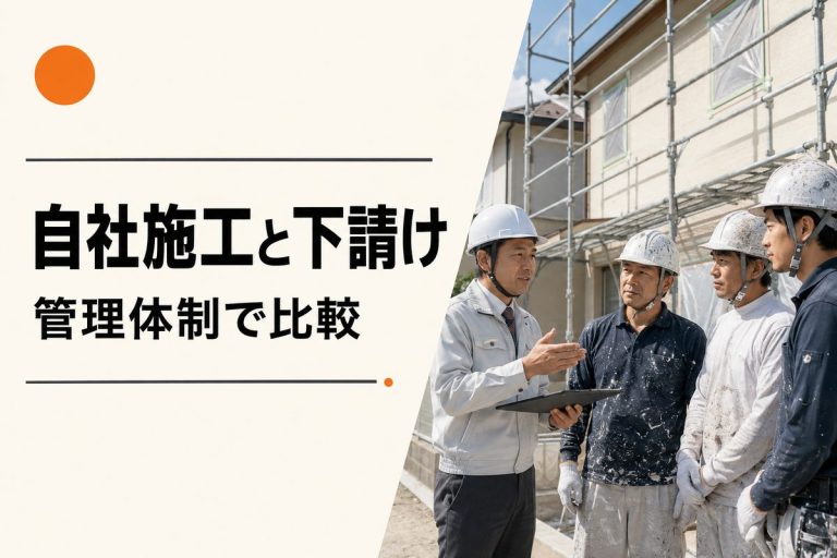 外壁塗装は自社施工と下請けのどちらがよい？確認すべき管理体制