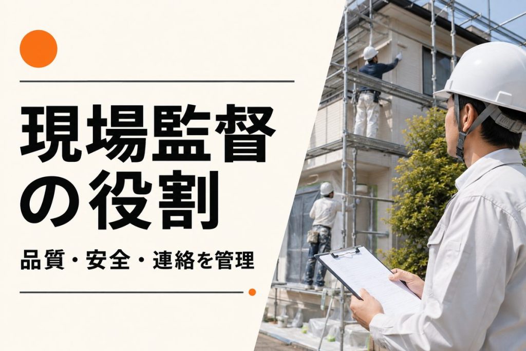 外壁塗装の現場監督は何をする？職人との役割分担と連絡先
