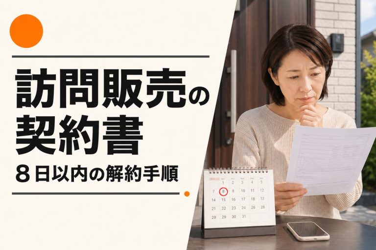外壁塗装の訪問販売で契約書を受け取ったら？確認事項と解約手順