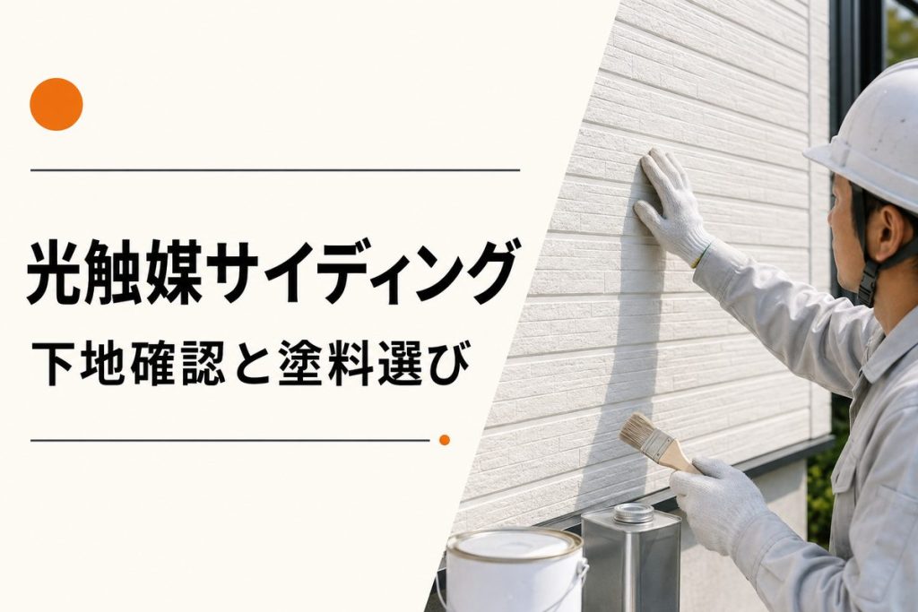 光触媒サイディングは塗り替えできる？下地確認と塗料選び
