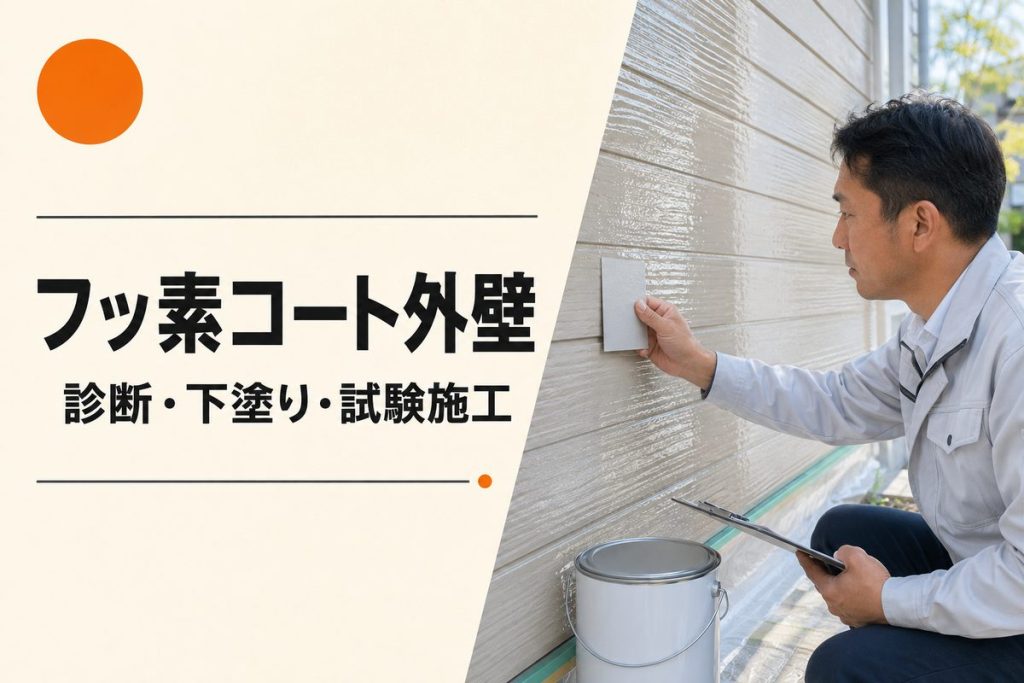 フッ素コートサイディングの塗装方法｜難付着面の診断と下塗り