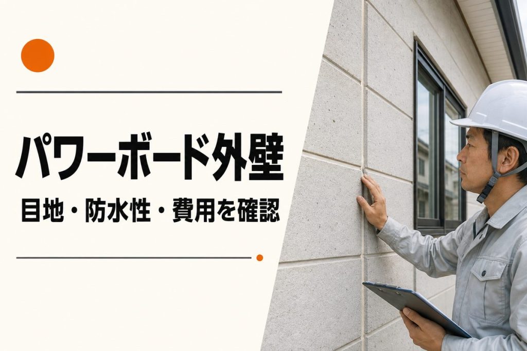 パワーボード外壁の塗装時期と費用｜目地・防水性の確認ポイント