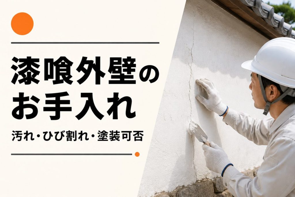 漆喰外壁のメンテナンス方法｜汚れ・ひび割れと塗装可否
