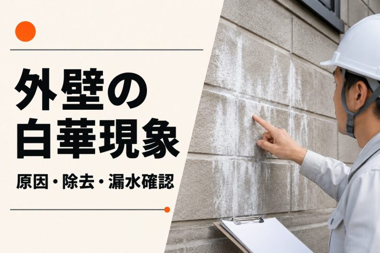 外壁のエフロレッセンスとは？白華の原因・除去と漏水確認