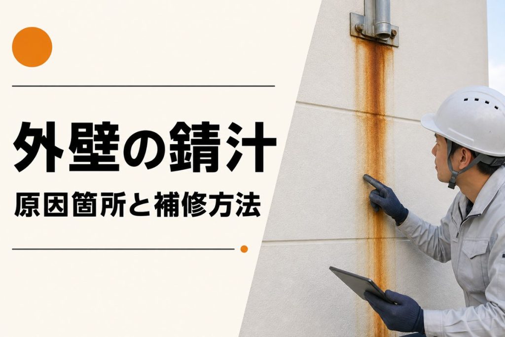 外壁の錆汁はなぜ出る？原因箇所の探し方と補修方法