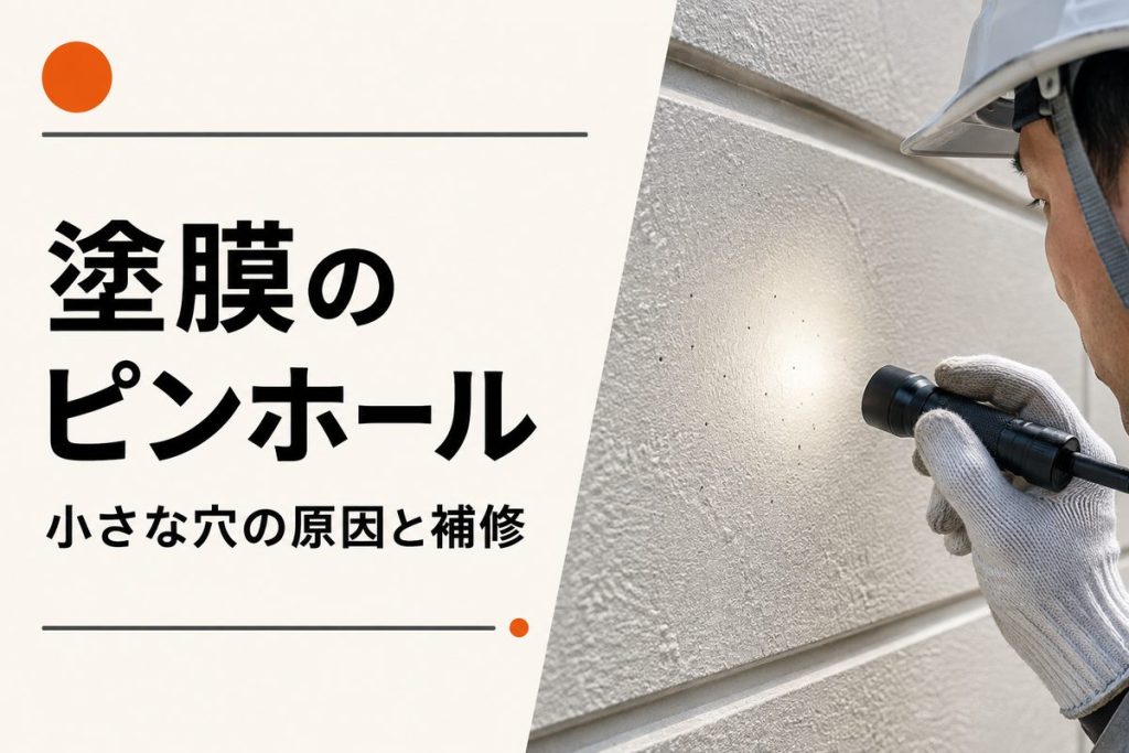 外壁塗装のピンホールとは？小さな穴の原因・影響と補修判断