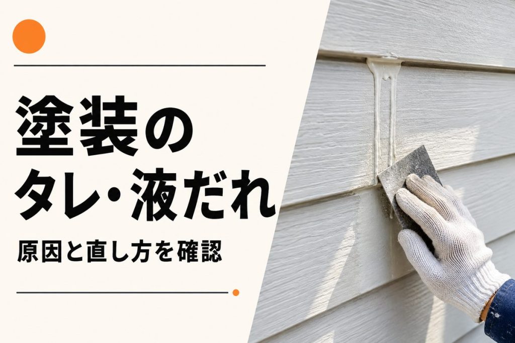 外壁塗装のタレ・液だれは直せる？原因と手直しの確認方法