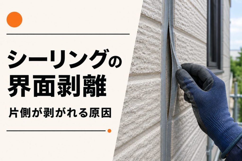 シーリングの界面剥離とは？片側が剥がれる原因と打ち替え判断