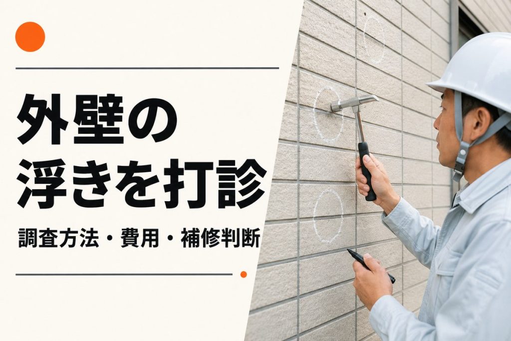 外壁の浮きは打診で分かる？調査方法・費用と補修判断