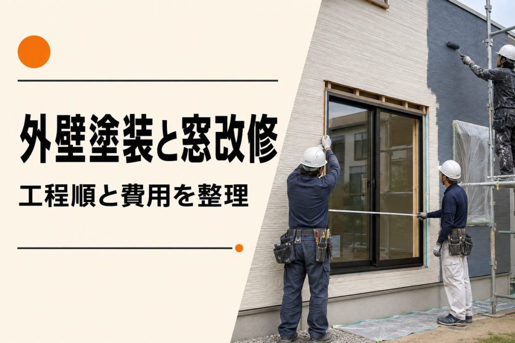外壁塗装と窓リフォームは同時がよい？工程順と費用の考え方