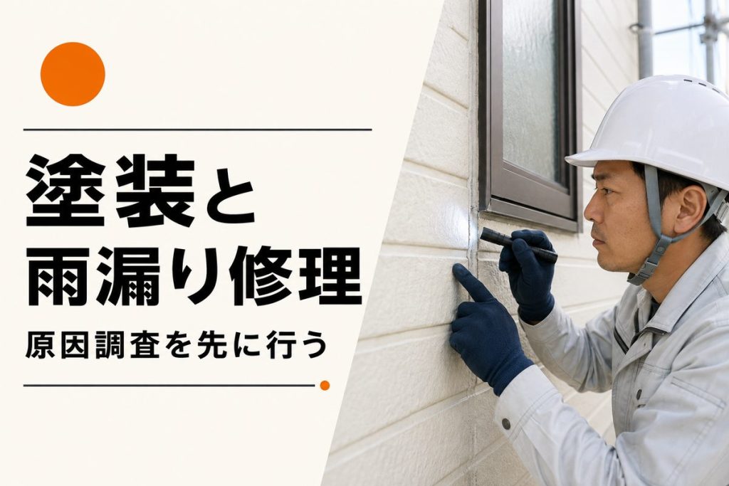 外壁塗装と雨漏り修理はどちらが先？原因調査と工事範囲
