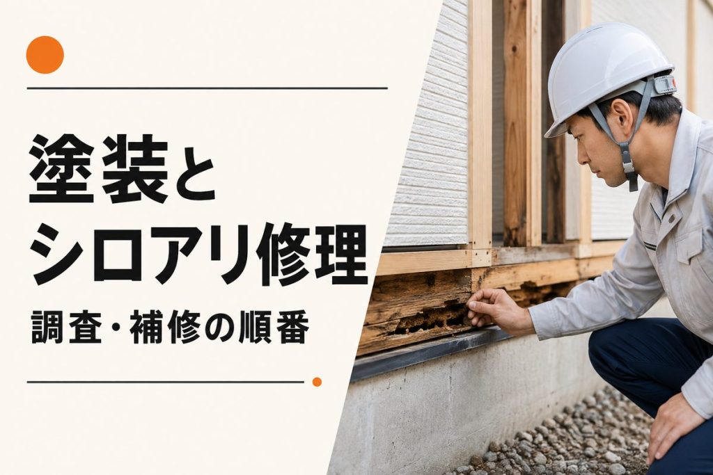 外壁塗装とシロアリ修理は同時にできる？調査・補修の順番