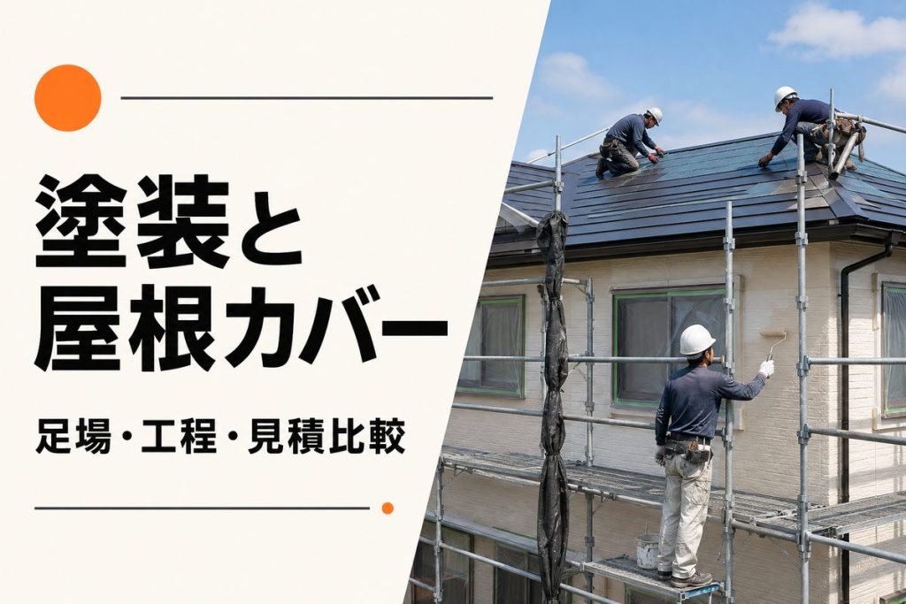 外壁塗装と屋根カバー工法は同時がお得？足場・工程と見積比較