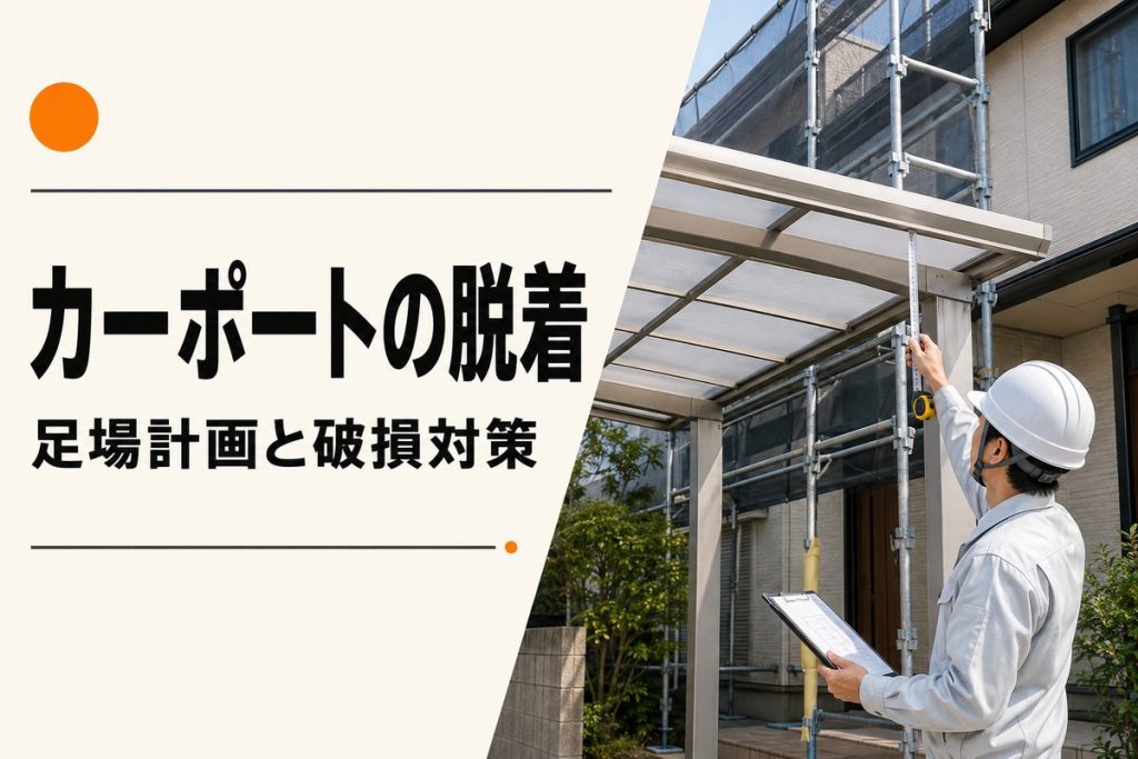 外壁塗装でカーポートの脱着は必要？足場計画・費用と破損対策