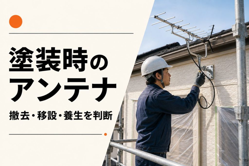 外壁塗装でアンテナは外す？撤去・移設・養生を決めるタイミング
