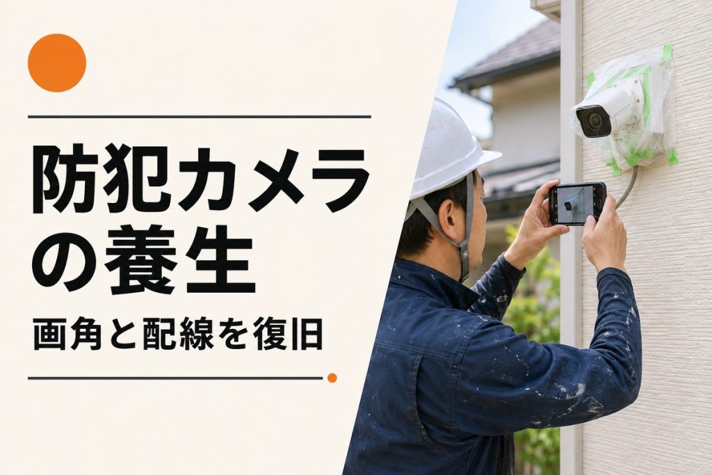 外壁塗装で防犯カメラは外す？養生・画角復旧と配線の確認
