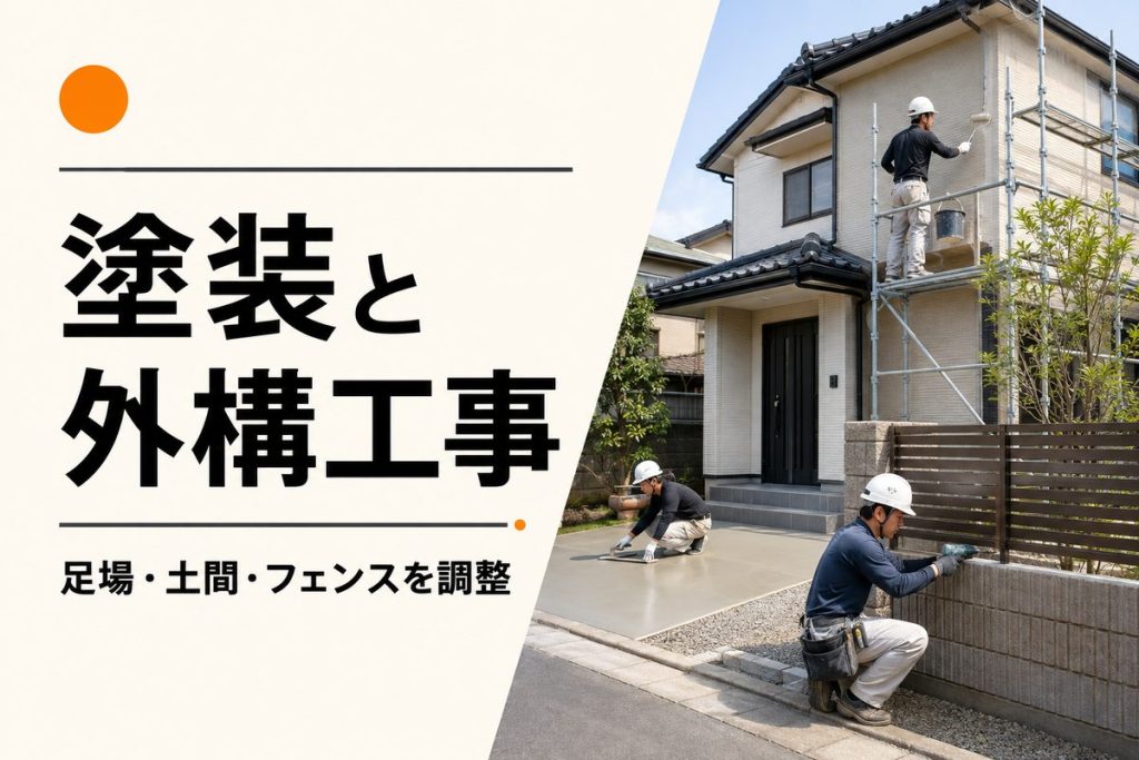 外壁塗装と外構工事はどちらが先？足場・土間・フェンスの工程調整