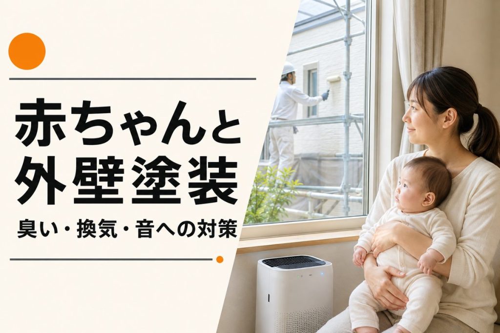 赤ちゃんがいる家の外壁塗装｜臭い・換気・音への事前対策