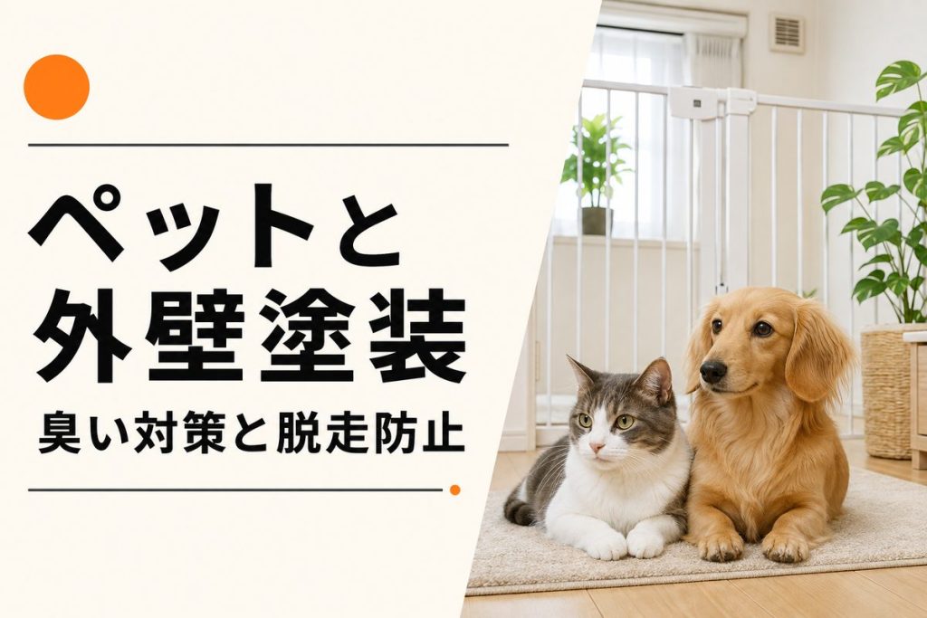 ペットがいる家の外壁塗装｜犬・猫の臭い対策と脱走防止